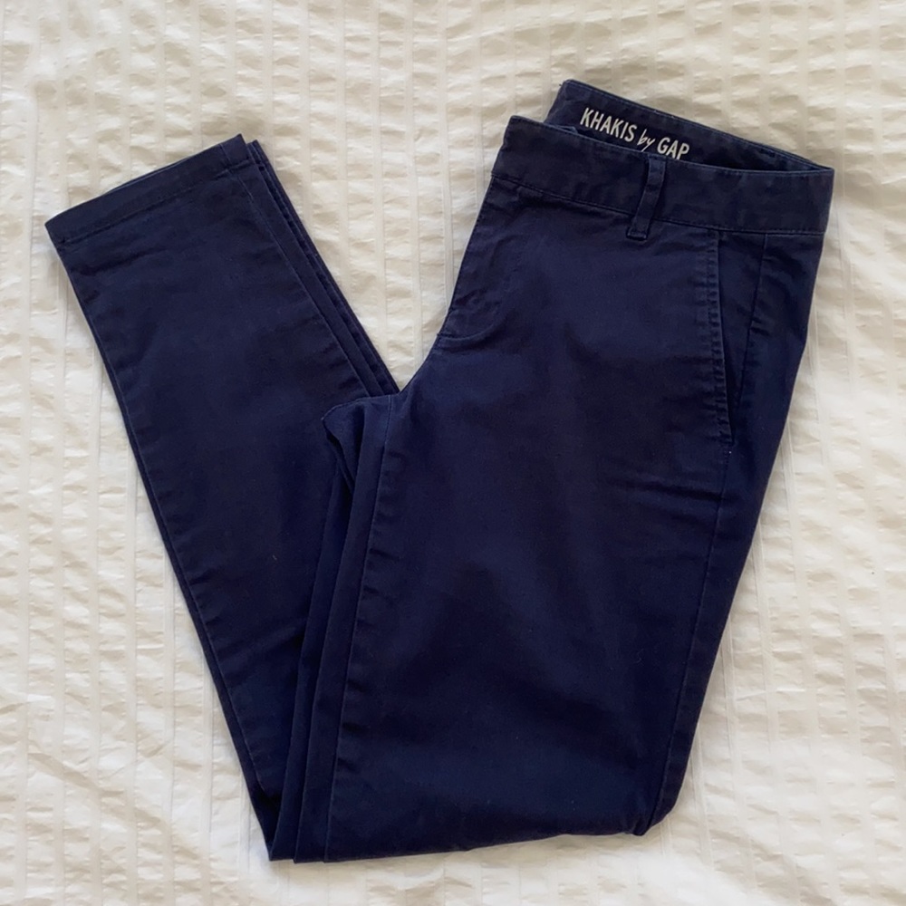Gap Skinny Mini Navy Khakis